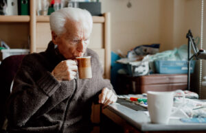 senior man drinking coffee at home 1200 776