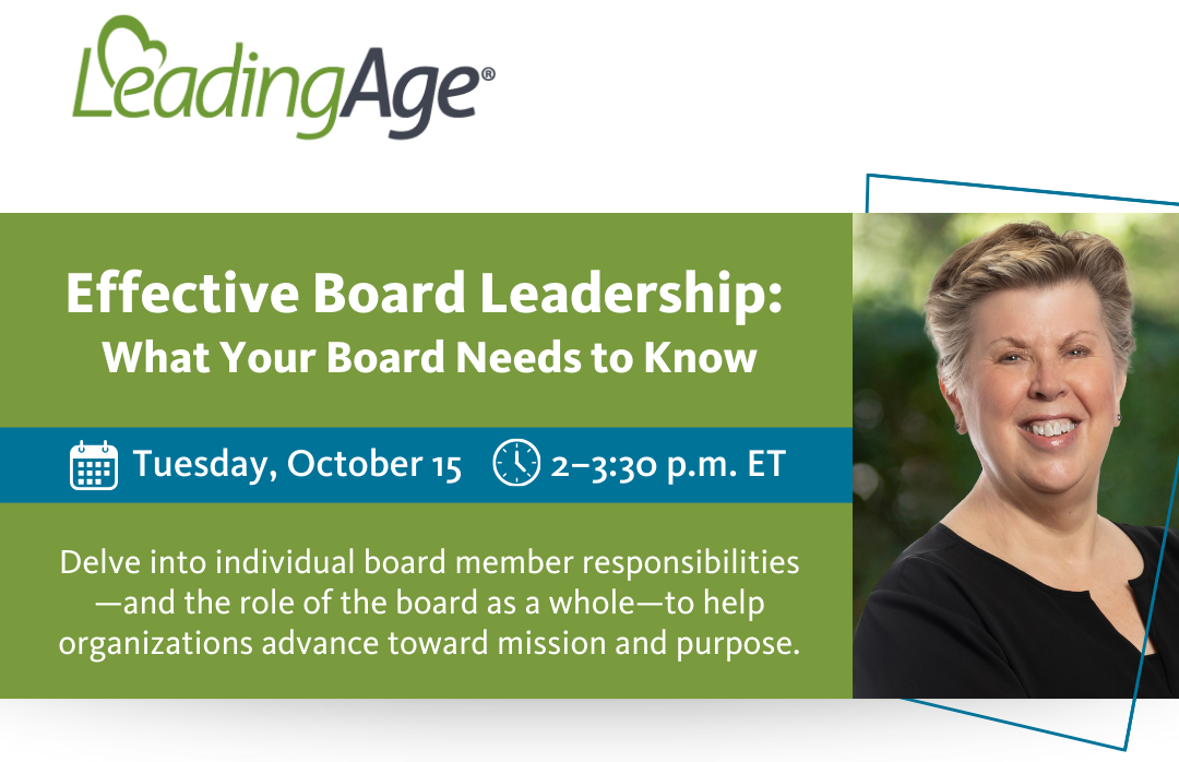 Effective Board Leadership Live Event with Jane Mack, October 15