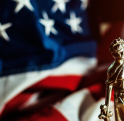 conceptulizes law justice american flag
