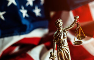 conceptulizes law justice american flag